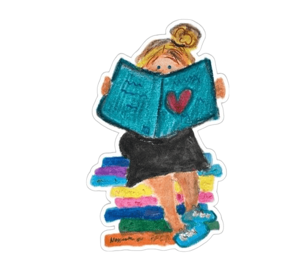 bücher mädchen bild gemalt von anke noppenberger kinderbücher grafik